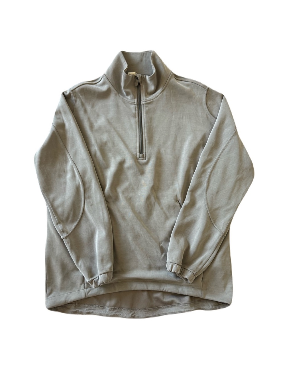Women's Lululemon Athletica Soft Stream Half Zip Long Sleeve Taupe Size Medium